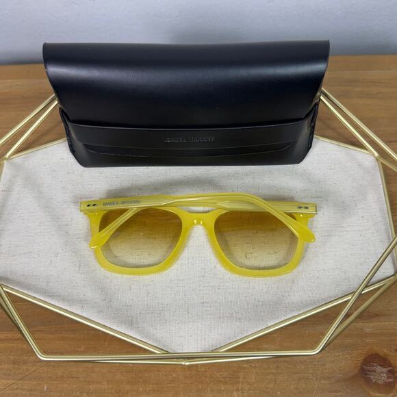 New Isabel Marant 55mm Square-Frame Tinted Sunglasses in Yellow main image 7